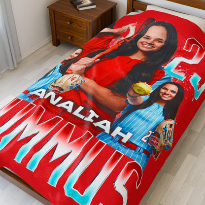 Analiah Lummus Name & Number Ombre 60"-80" Plush Blanket