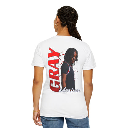 Amina Gray Logo Front & Back Premium Tee