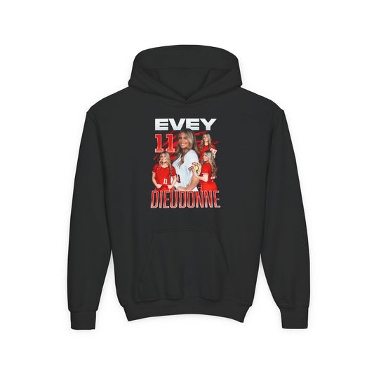 Evey Dieudonne White & Color Combo Kids Hoodie