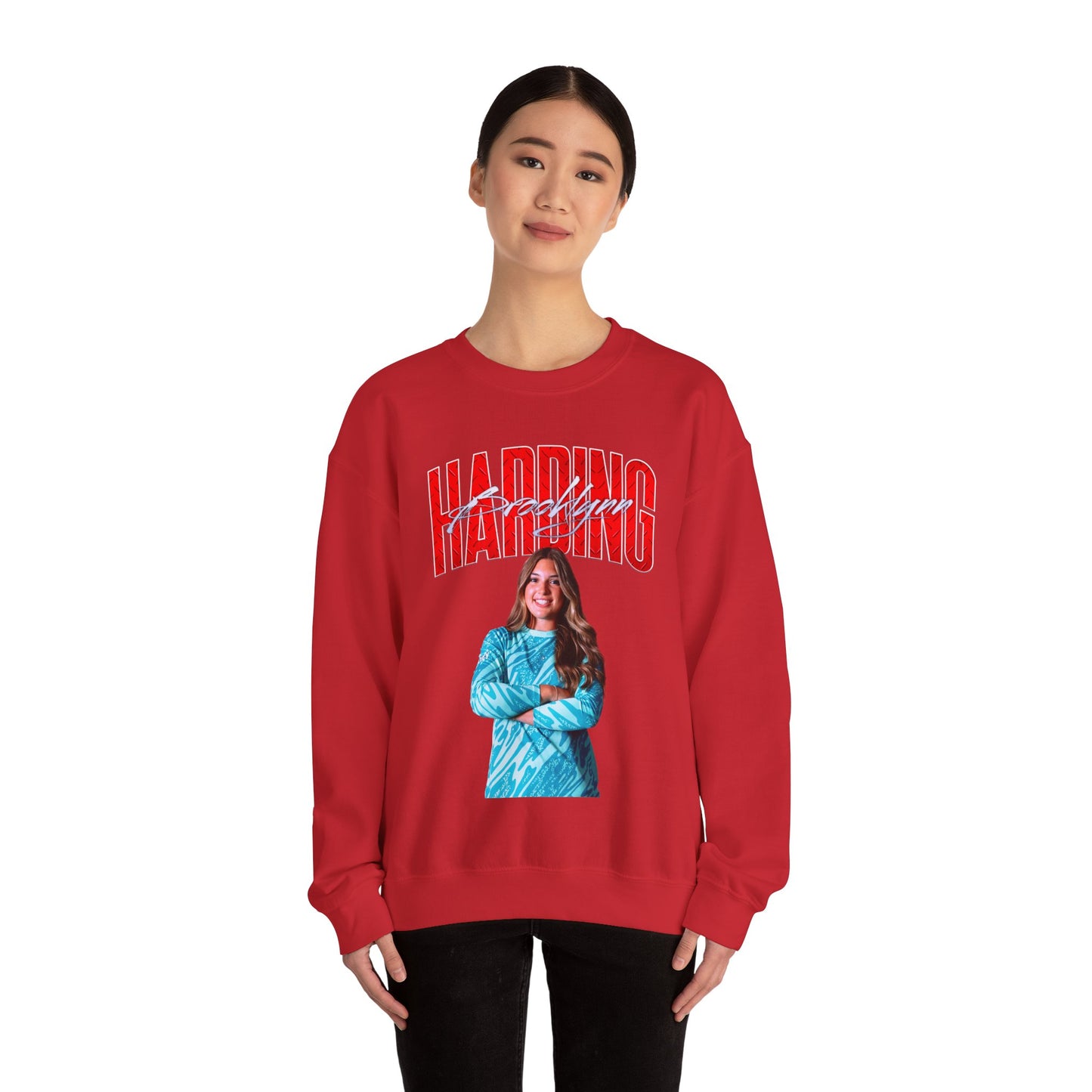 Brooklynn Harding Curved Combo Colored Crewneck Sweatshirt