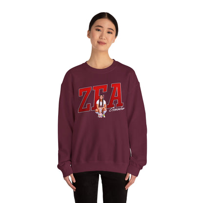 Zea Gonzalez Cursive Combo Colored Crewneck Sweatshirt