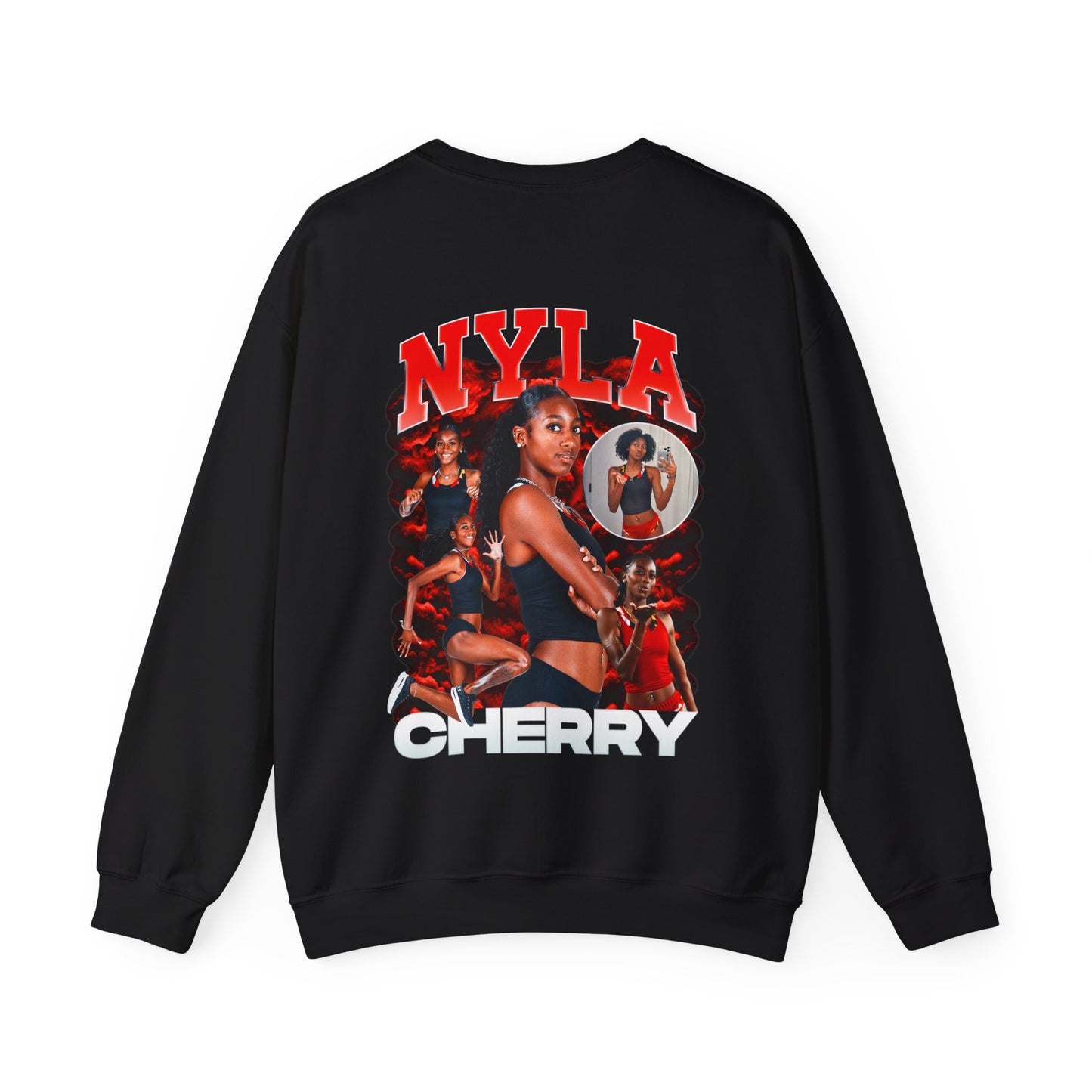 Nyla Cherry Logo Front & Back Crewneck