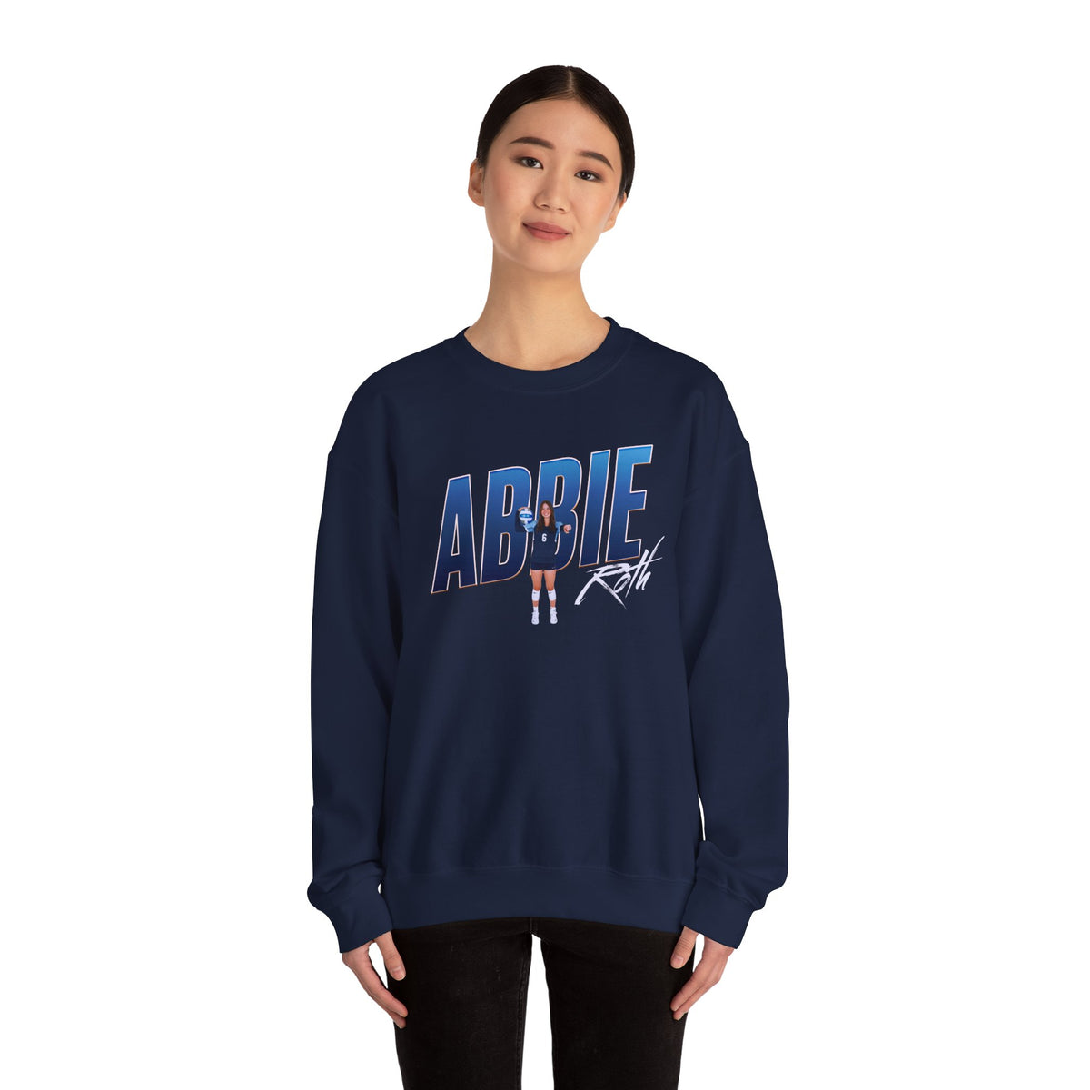 Abbie Roth Cursive Combo  Crewneck Sweatshirt
