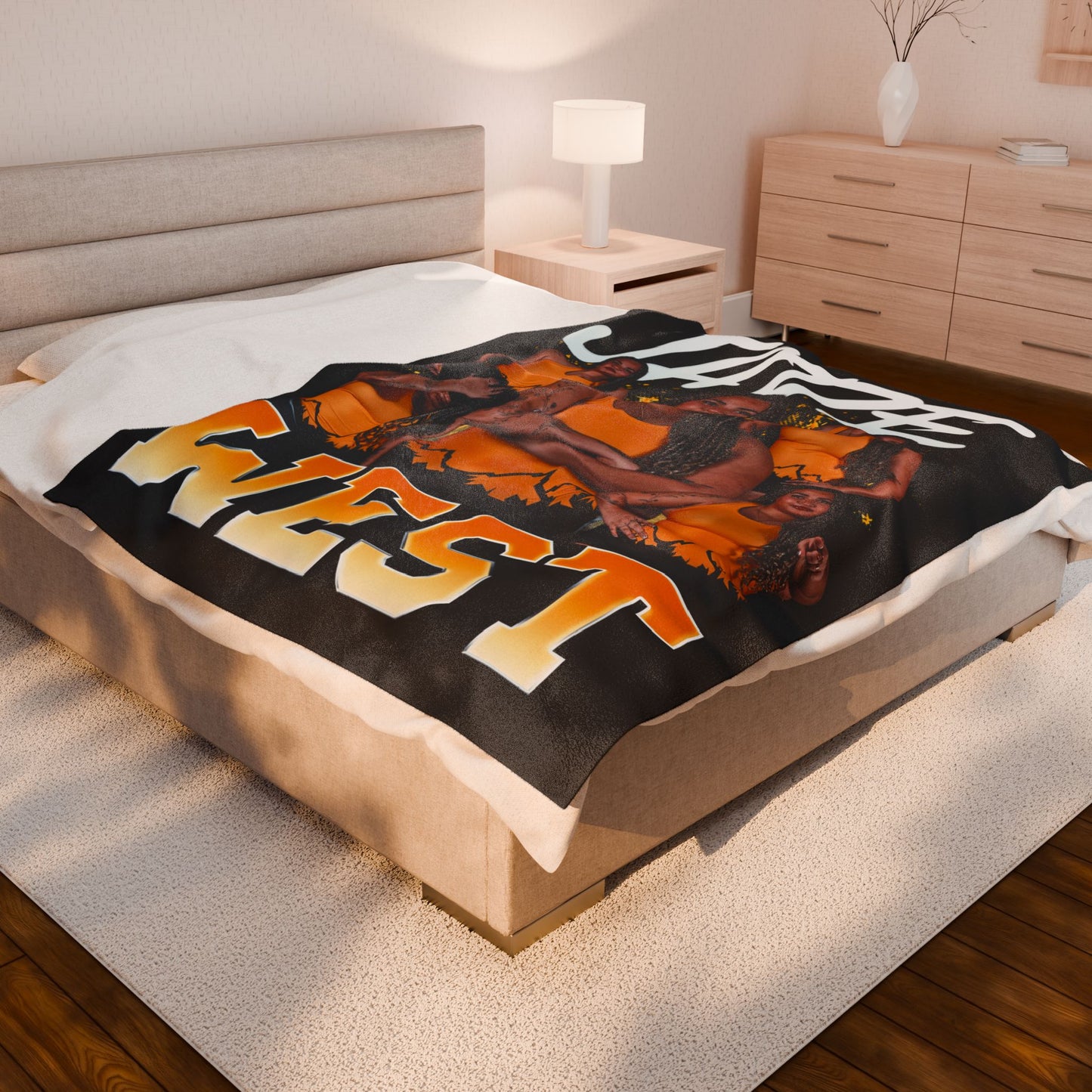 Jade West Colored & White Combo 60"-80" Plush Blanket