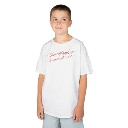 Christopher Campbell Cursive Name & Number Kids Tee