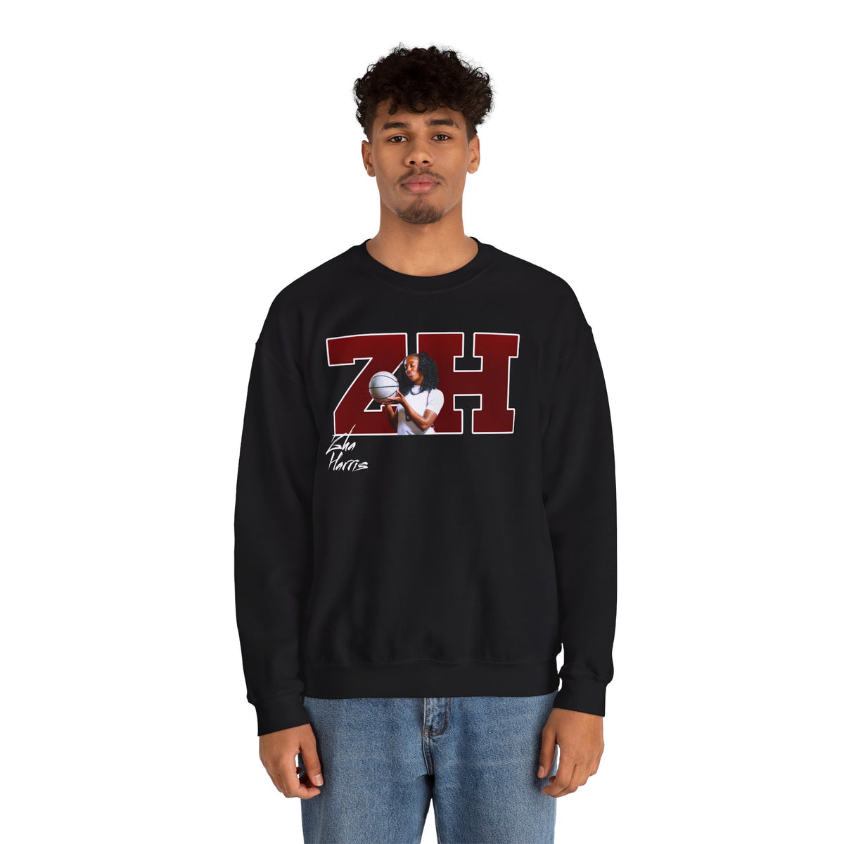 Zha Harris Big Initials Crewneck Sweatshirt