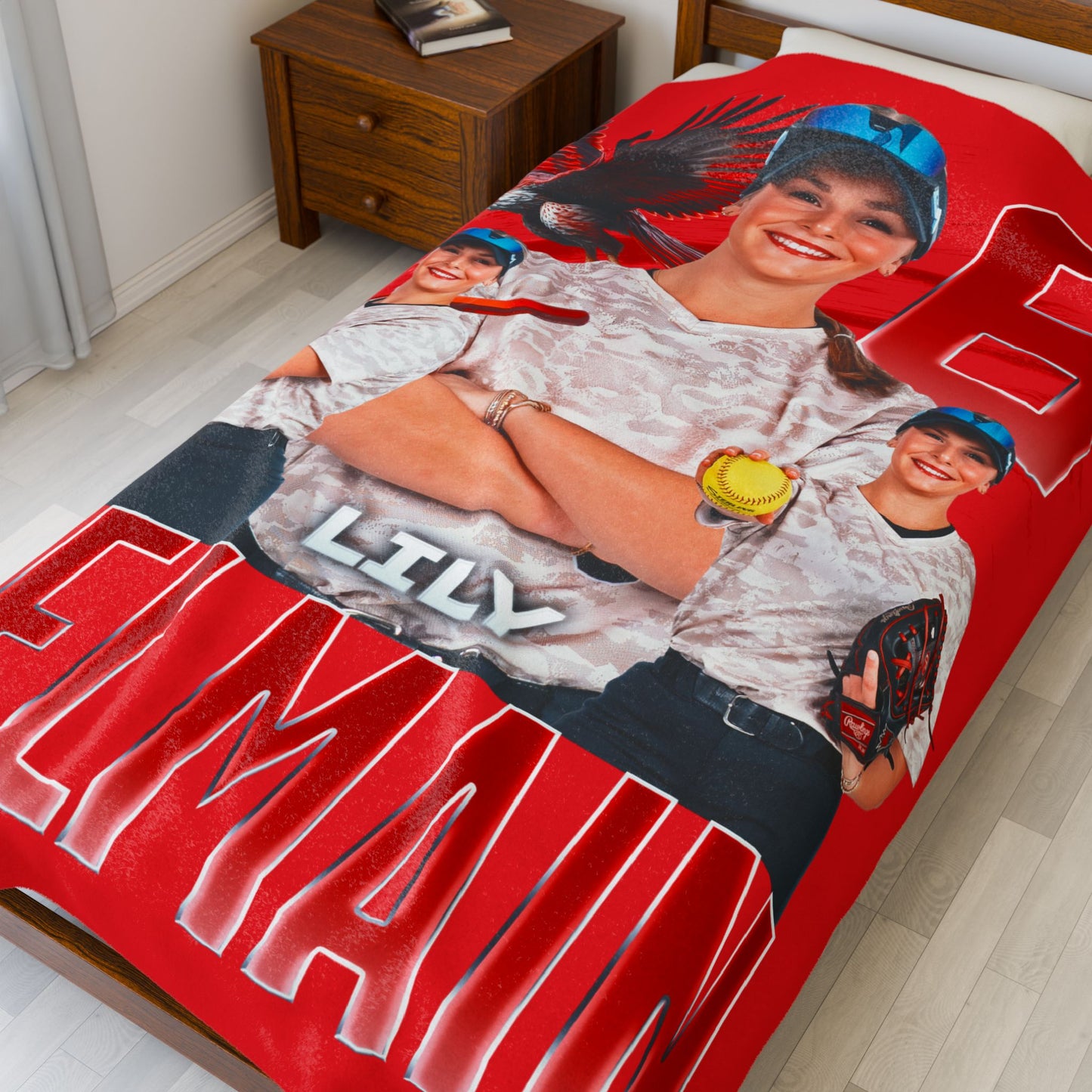 Lily Delmain Team Mascot 60"-80" Plush Blanket