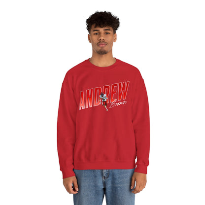 Andrew Brown Cursive Color Combo Crewneck Sweatshirt