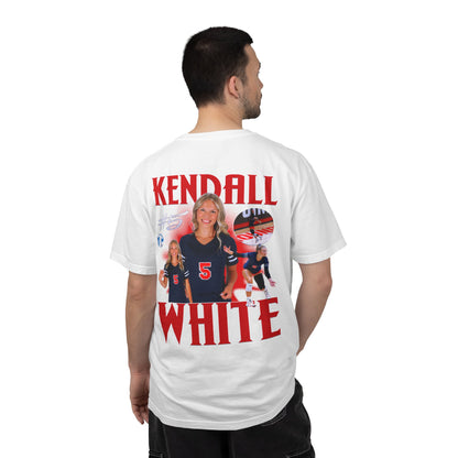 Kendall White Logo Front & Back Premium Tee