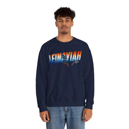 Leinayiah Jex Cursive Combo Colored Crewneck Sweatshirt