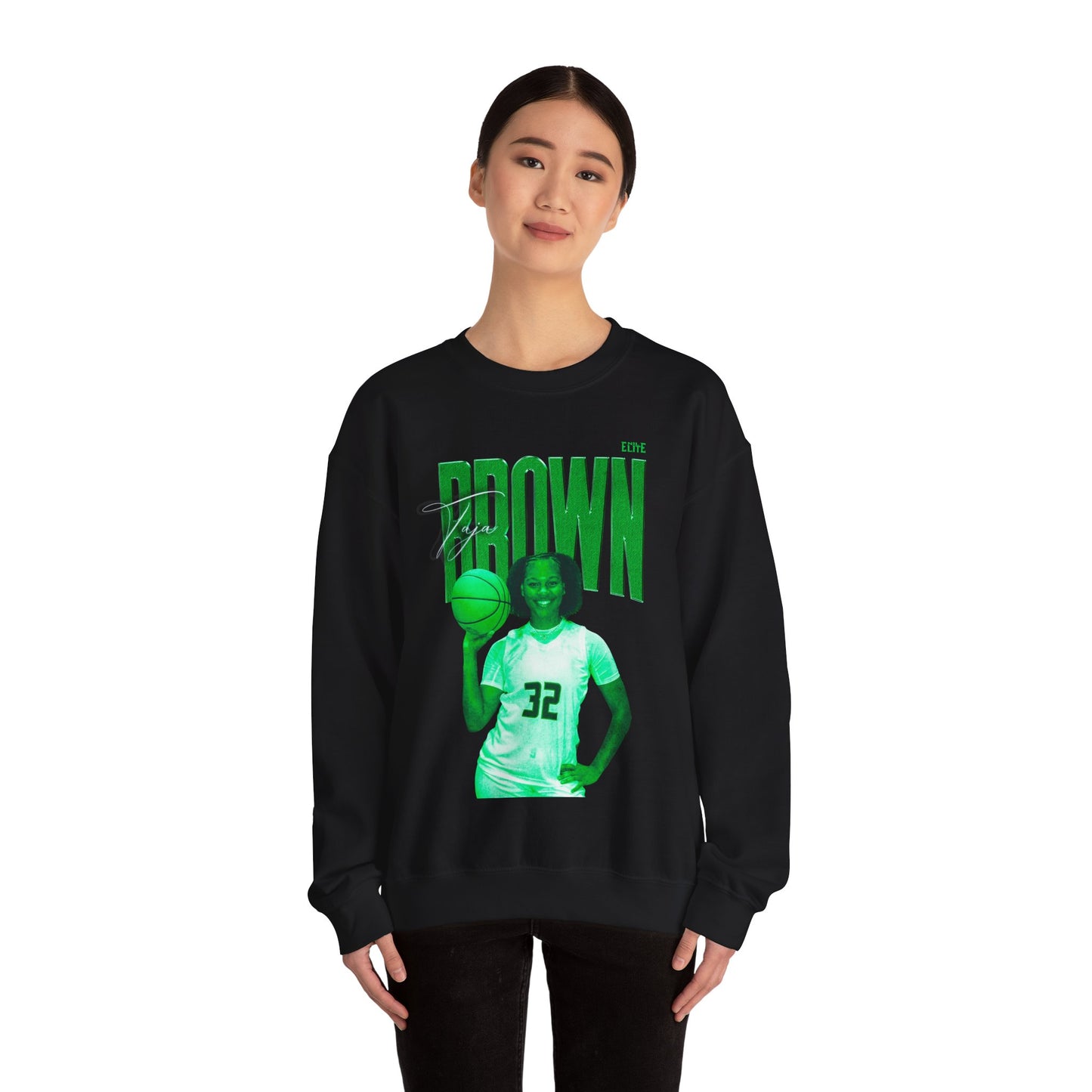 Taja Brown Faded Glory Crewneck Sweatshirt