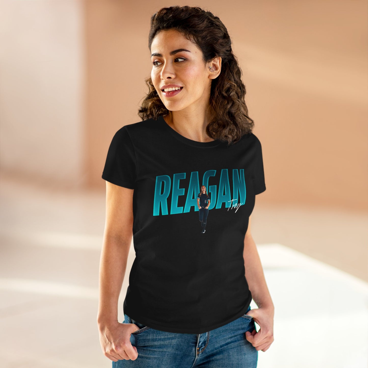 Reagan Troy Cursive Combo Women's Tee