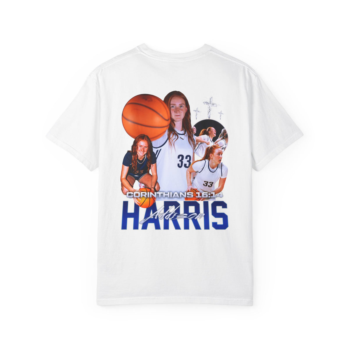 Addison Harris Logo Front & Back Premium Tee