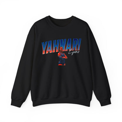 Yahnari Lyons Cursive Combo Colored Crewneck Sweatshirt