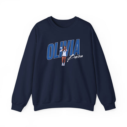 Olivia Burns Cursive Combo Colored Crewneck Sweatshirt