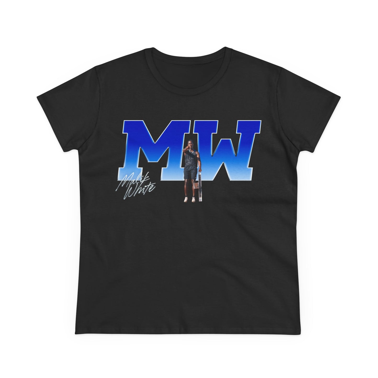 Malik White Big Initals Colored Women's Tee