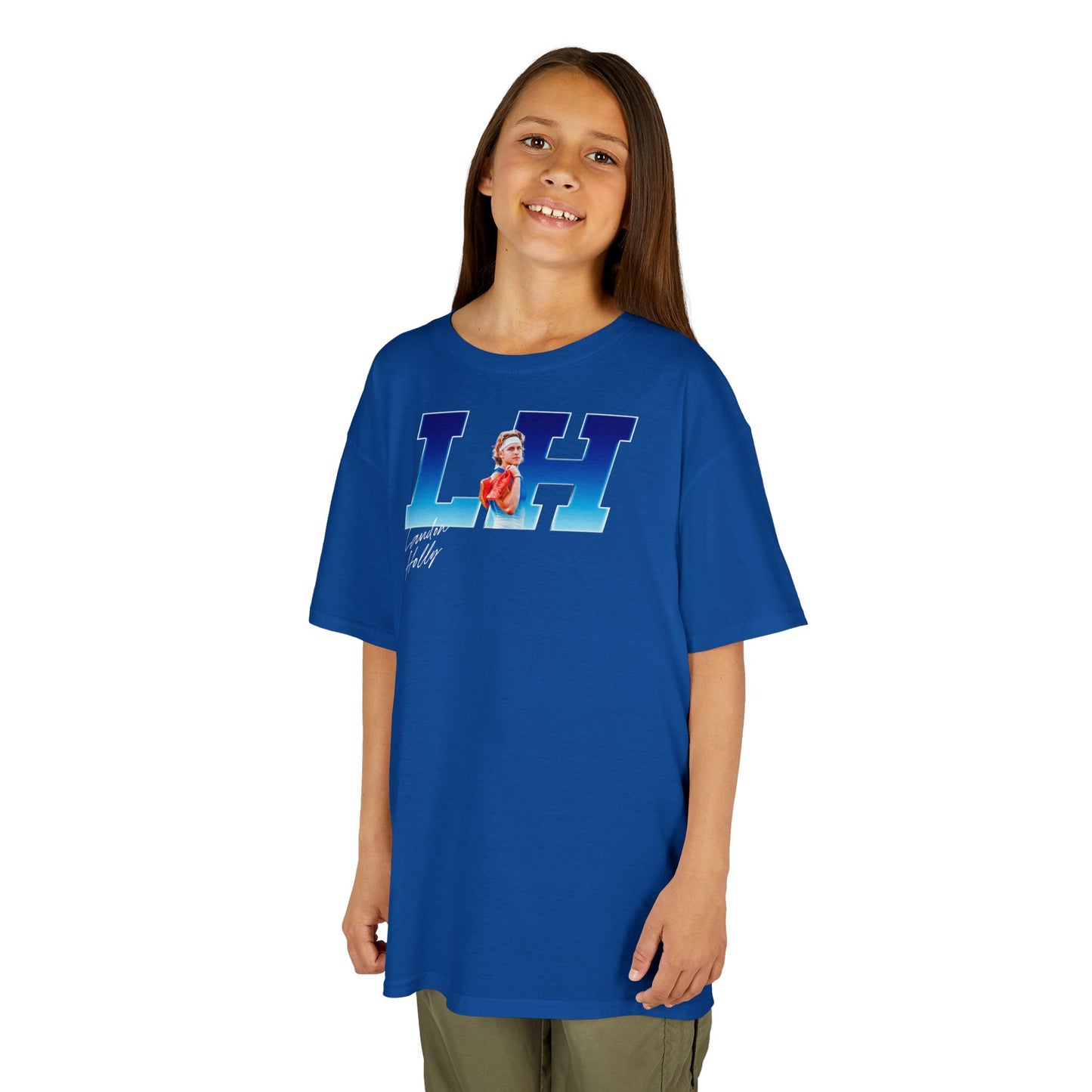 Landon Holly Big Initials Colored Kids Tee