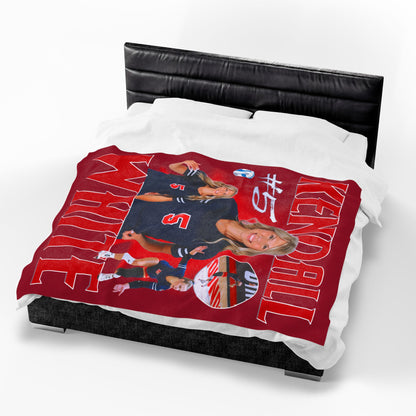 Kendall White 60"-80" Plush Blanket