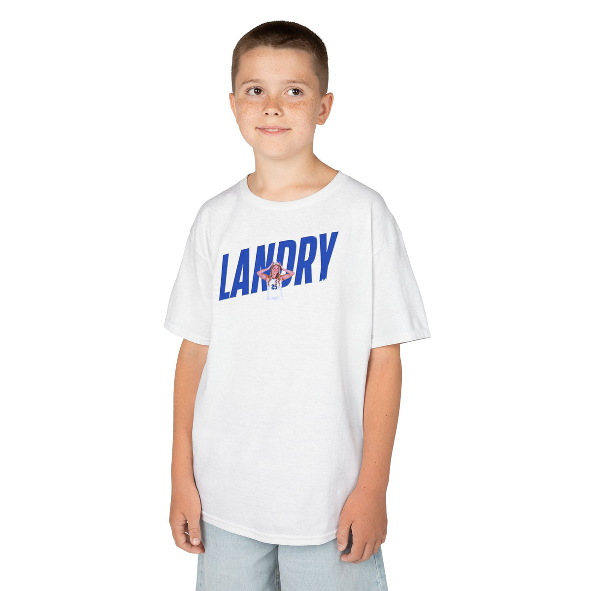 Landry Allen Cursive Combo Colored Kids Tee