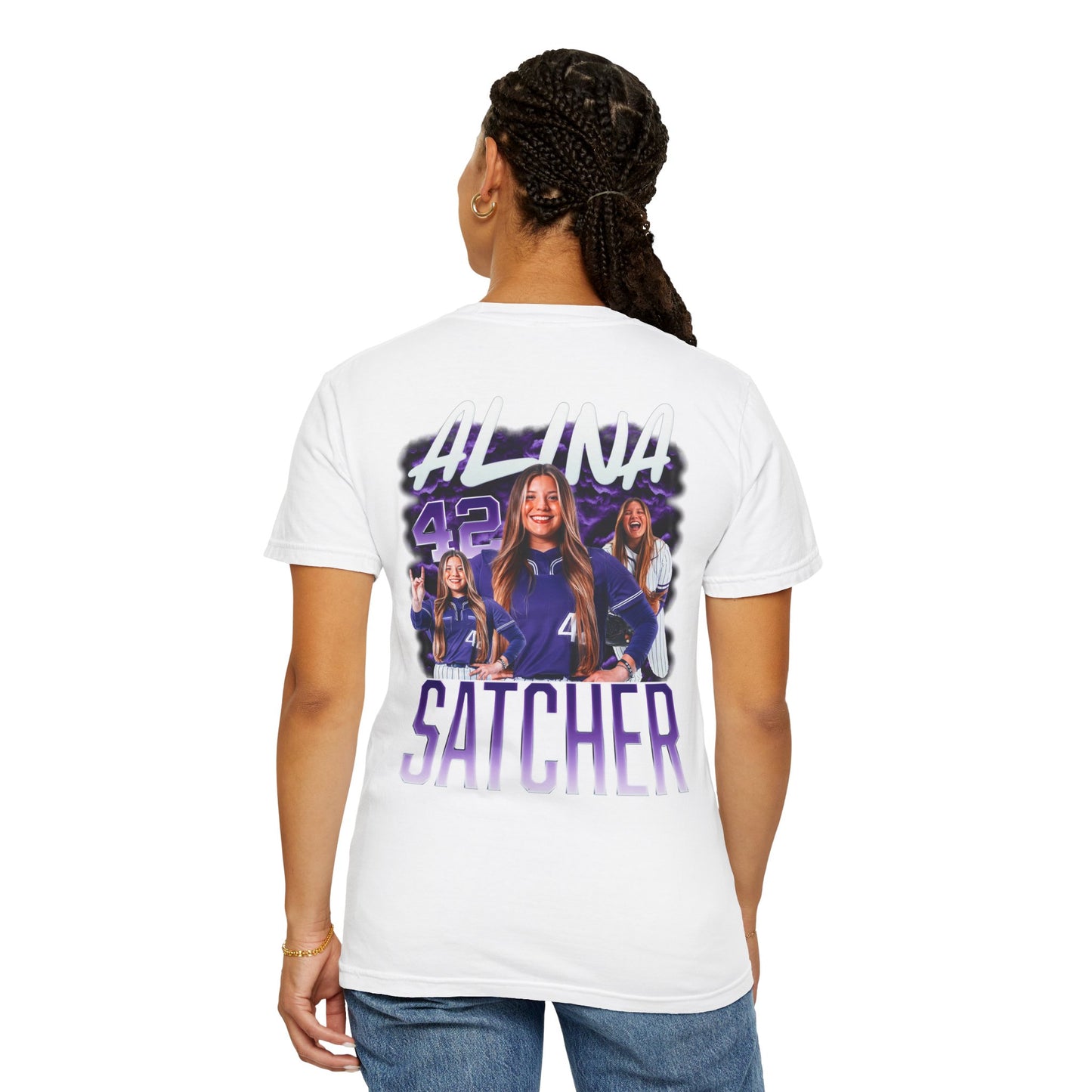 Alina Satcher Logo Front & Back Premium Tee