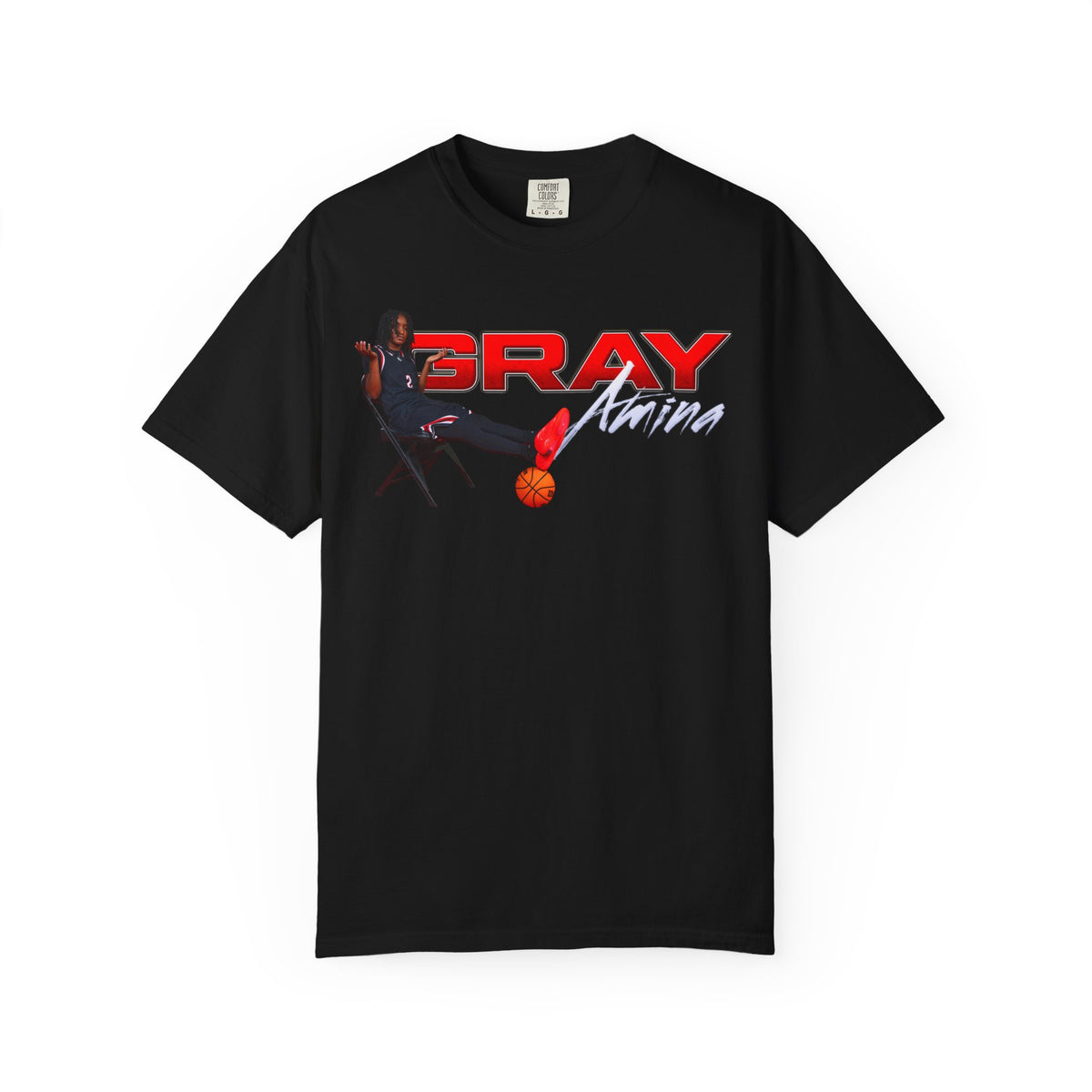 Amina Gray Big Last Name Premium Tee