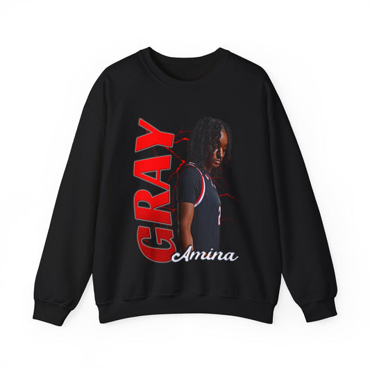 Amina Gray Crewneck Sweatshirt