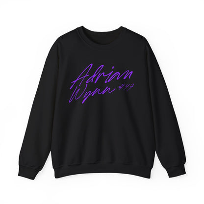 Adrian Wynn Cursive Name & Number Crewneck Sweatshirt