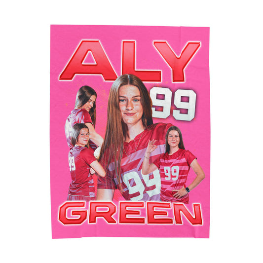 Aly Green 60"-80" Plush Blanket