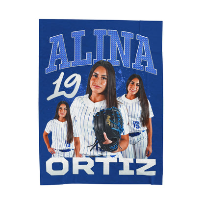 Alina Ortiz First Name Highlight 60"-80" Plush Blanket