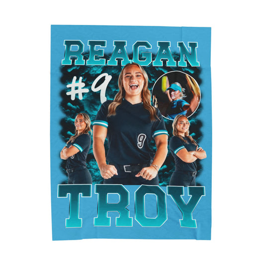 Reagan Troy Single Color Combo 60"-80" Plush Blanket