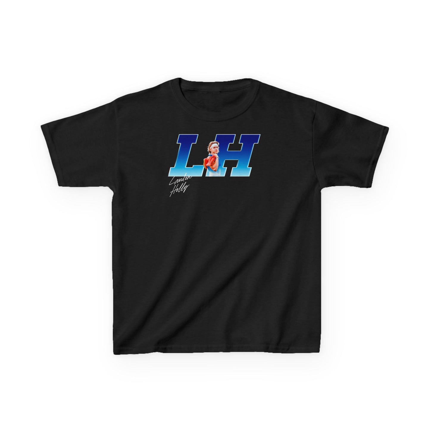 Landon Holly Big Initials Colored Kids Tee