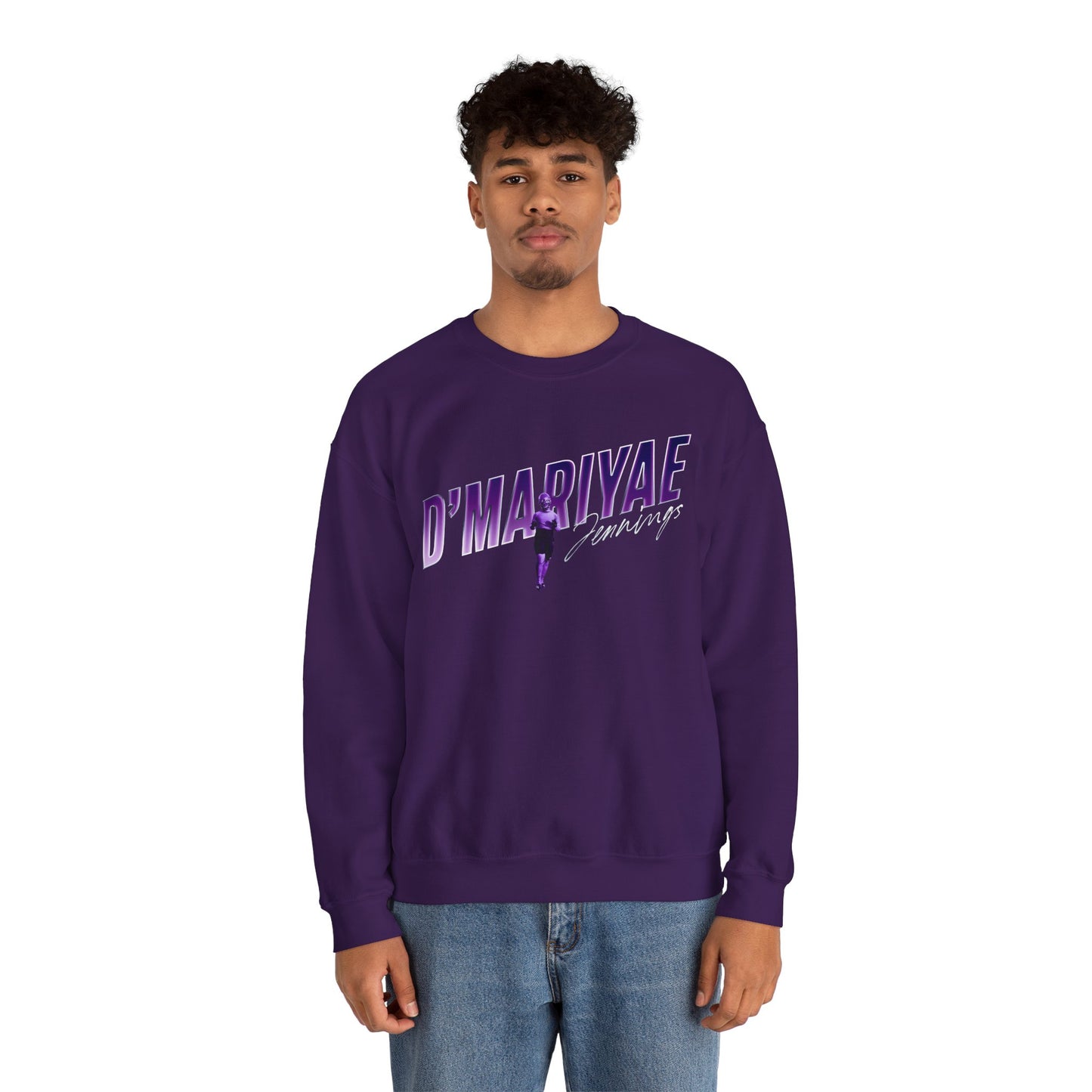 D'Mariyae Jennings Cursive Combo Colored Crewneck Sweatshirt