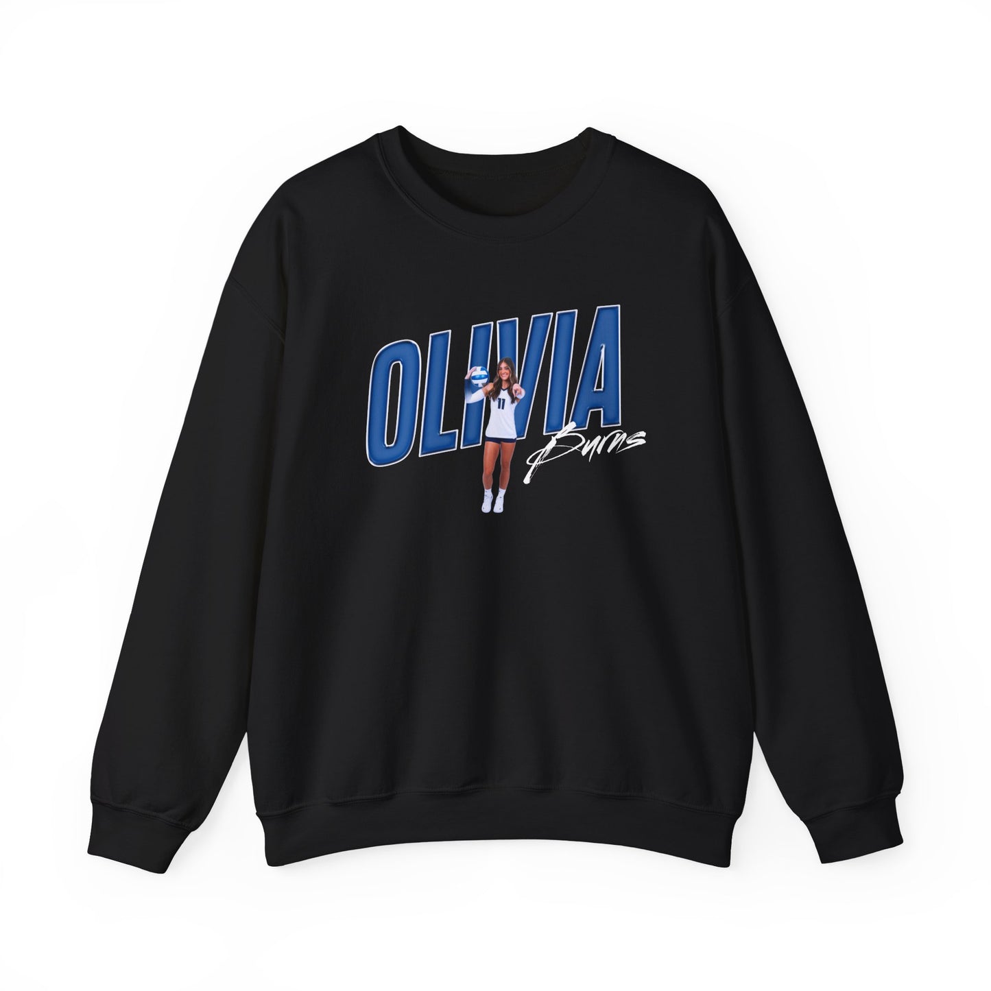 Olivia Burns Cursive Combo Colored Crewneck Sweatshirt