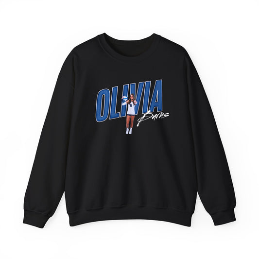 Olivia Burns Cursive Combo Colored Crewneck Sweatshirt