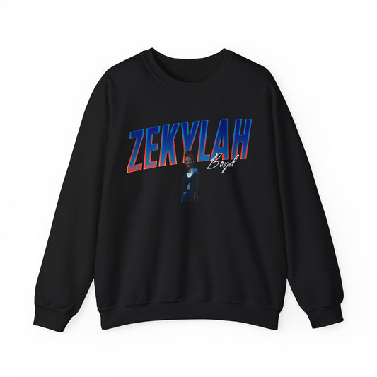 Zekylah Boyd Cursive Combo Crewneck Sweatshirt