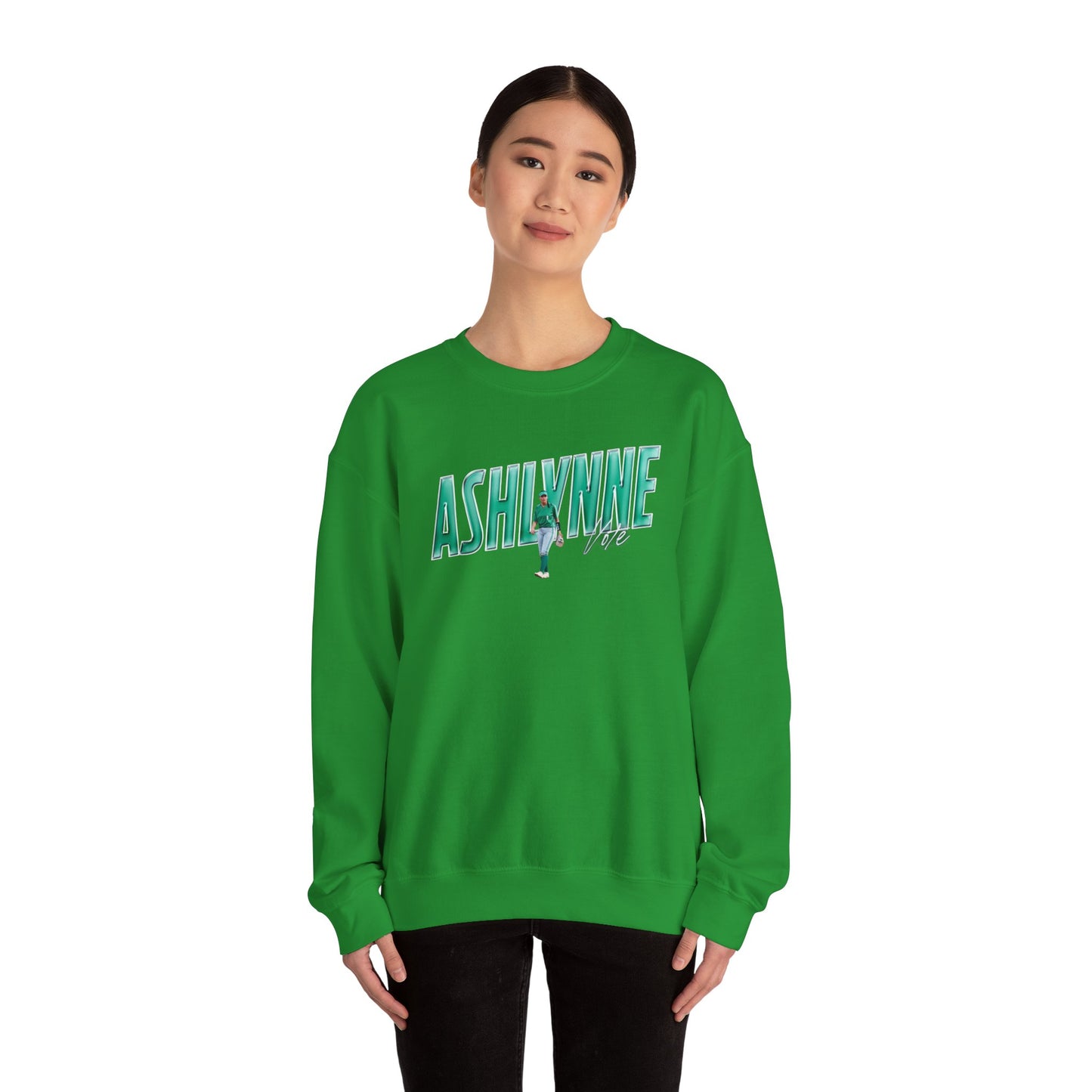 Ashlynne Vote Cursive Combo Colored Crewneck Sweatshirt