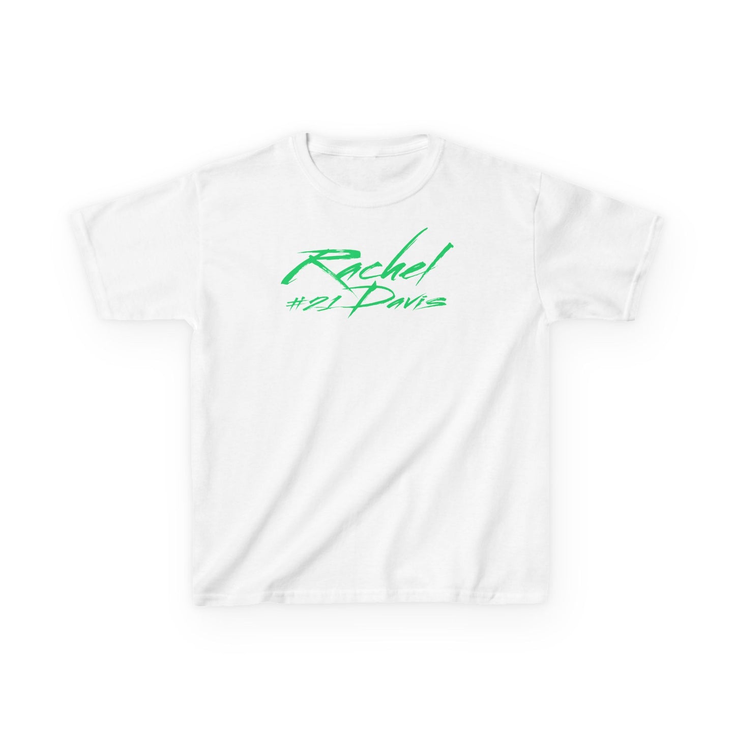 Rachel Davis Cursive Name & Number Kids Tee