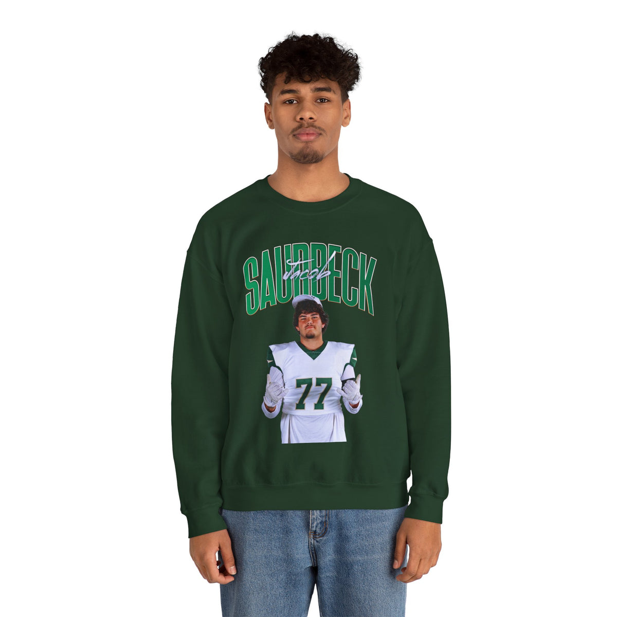 Jacob Saurbeck Curved Combo Colored Crewneck Sweatshirt