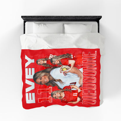 Evey Dieudonne White & Color Combo 60"-80" Plush Blanket