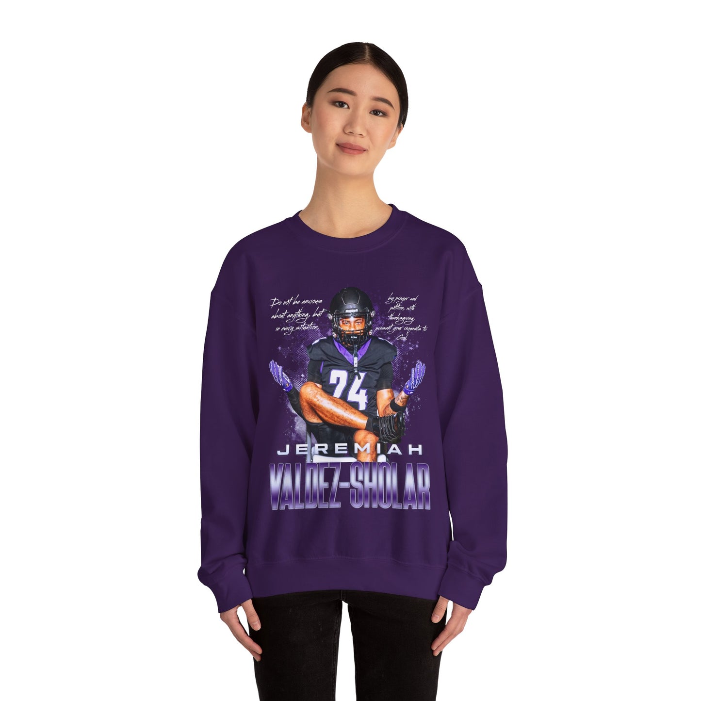 Jeremiah Valdez-Sholar Featured Quote Crewneck Sweatshirt