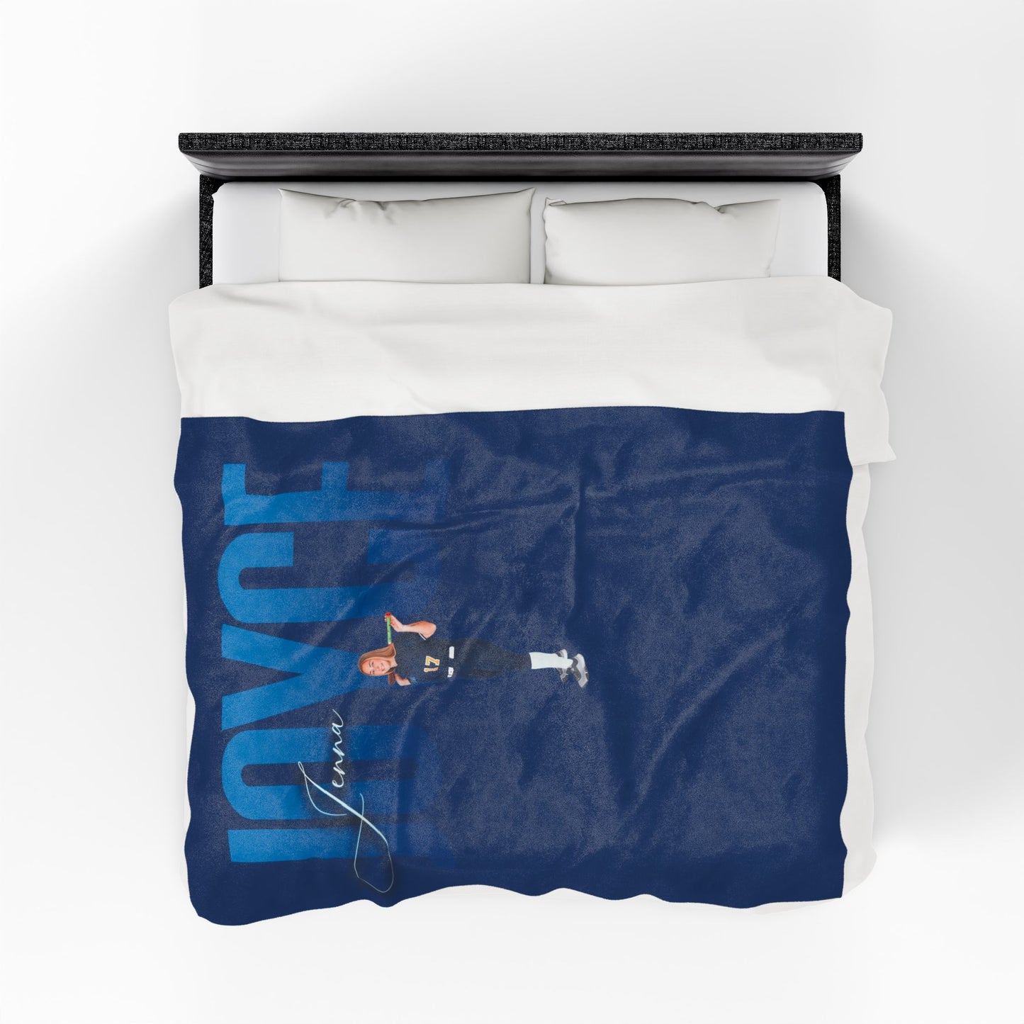 Jenna Joyce Big Last Name 60"-80" Plush Blanket