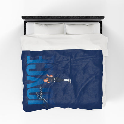 Jenna Joyce Big Last Name 60"-80" Plush Blanket