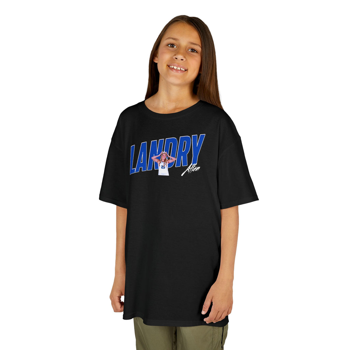 Landry Allen Cursive Combo Colored Kids Tee