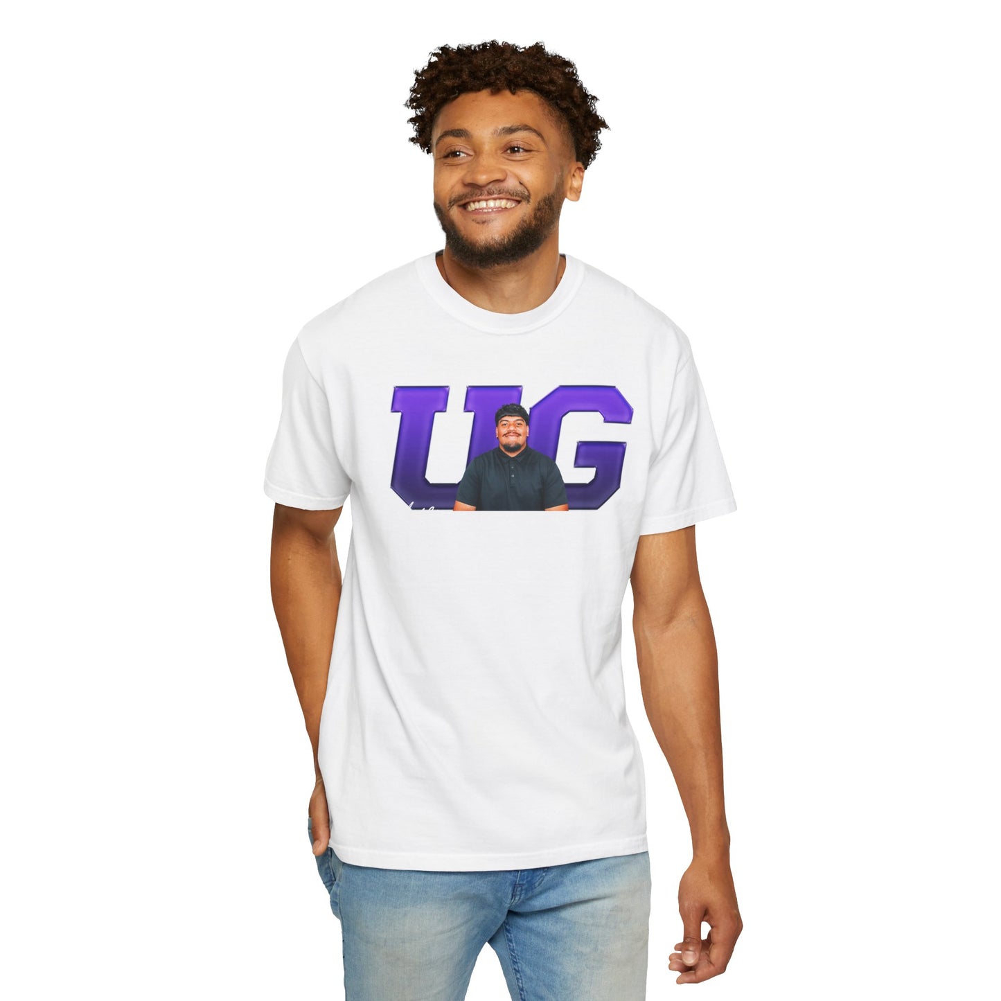 Uelese Grey Big Initials Premium Tee