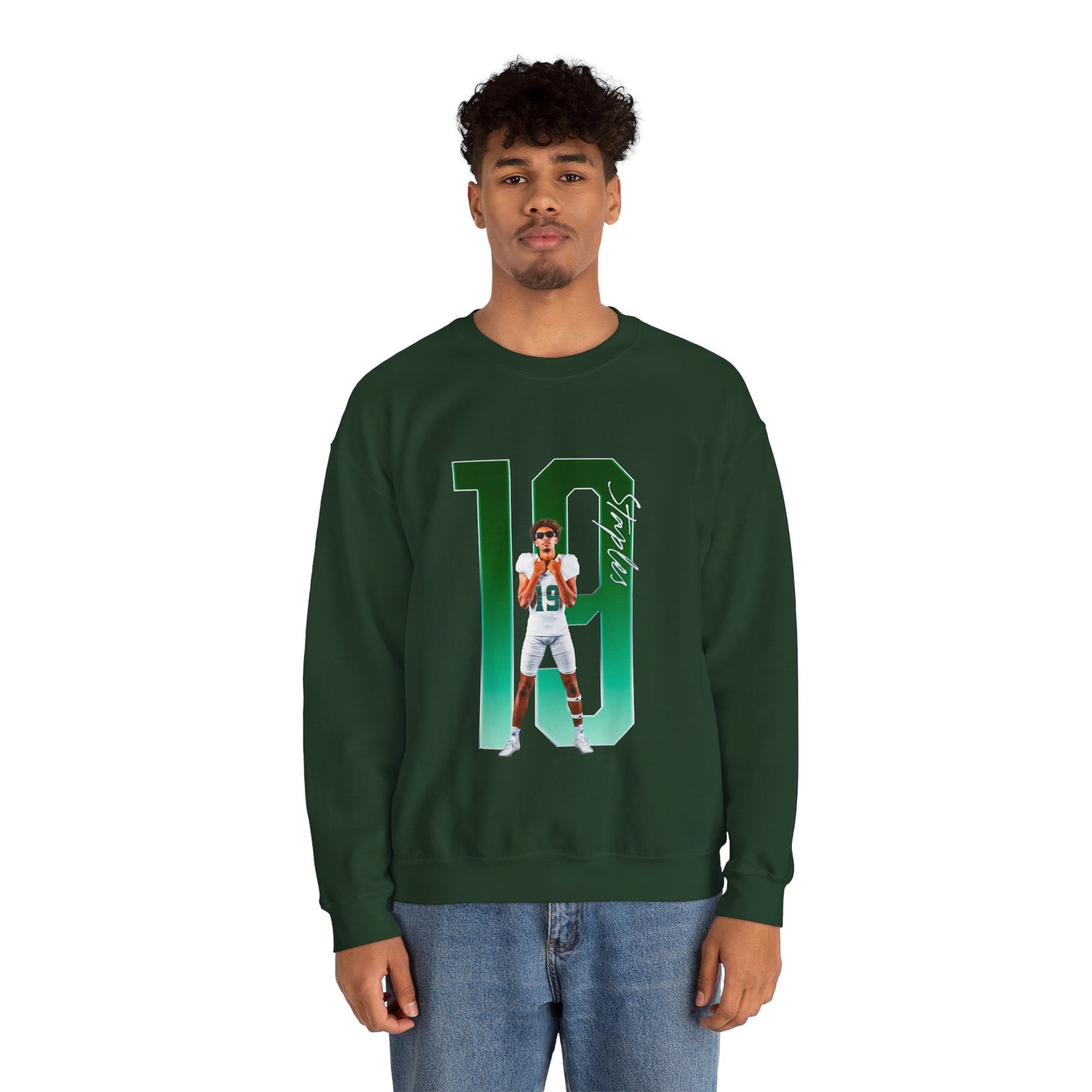 Berell Staples Player Icon Number Crewneck Sweatshirt
