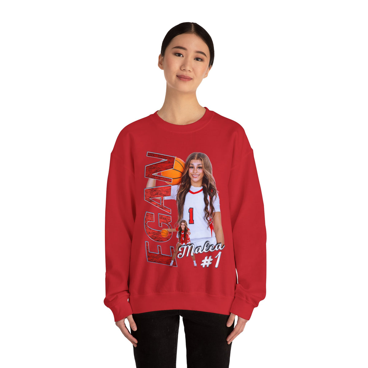 Malea Egan Vertical Name Crewneck Sweatshirt
