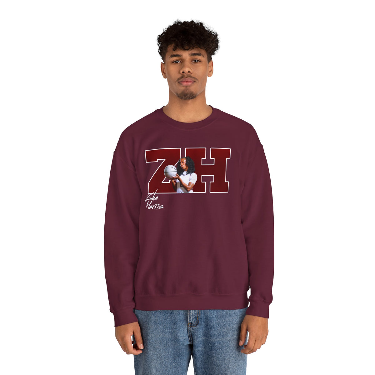 Zha Harris Big Initials Crewneck Sweatshirt