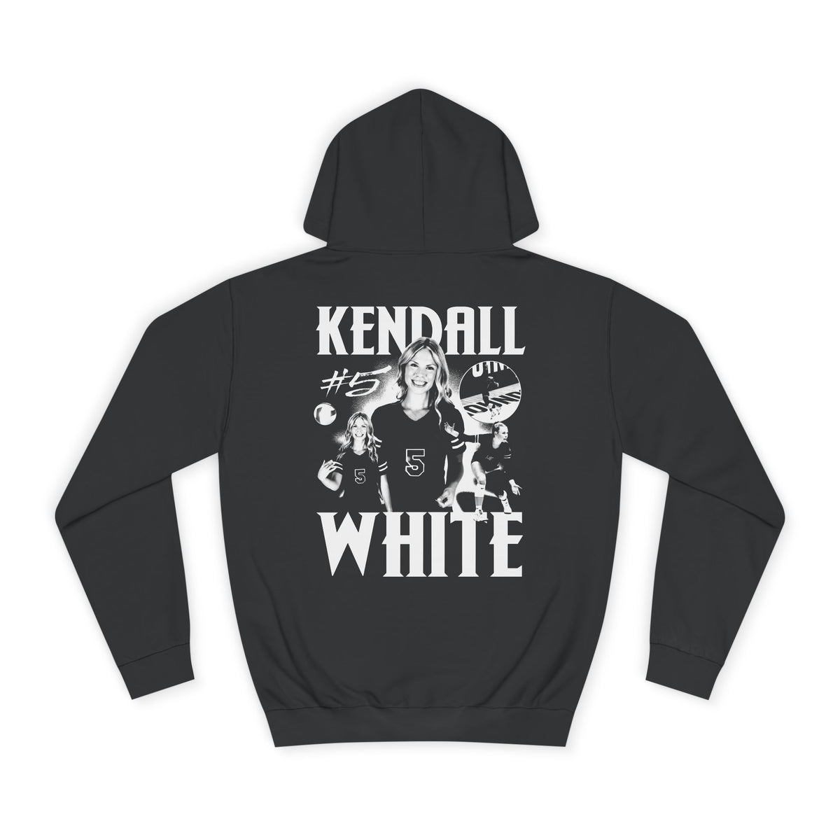 Kendall White Vintage Blackout Premium Hoodie