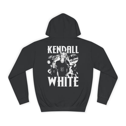 Kendall White Vintage Blackout Premium Hoodie
