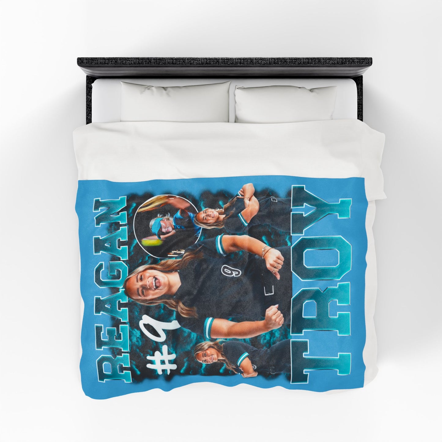 Reagan Troy Single Color Combo 60"-80" Plush Blanket